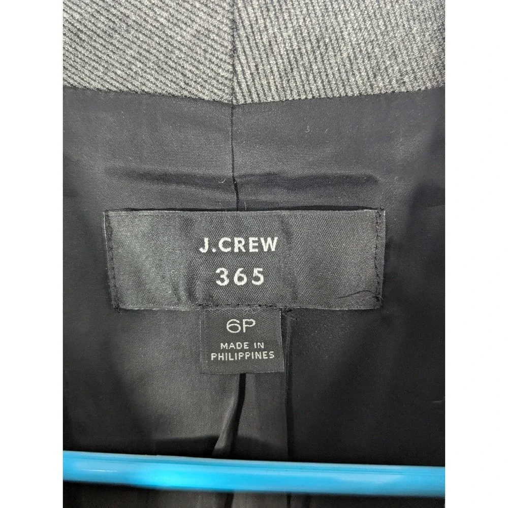 J. Crew 365‎ Blazer Womens 6P Petite Going Out Stretch Twill Gray Heather Dove
